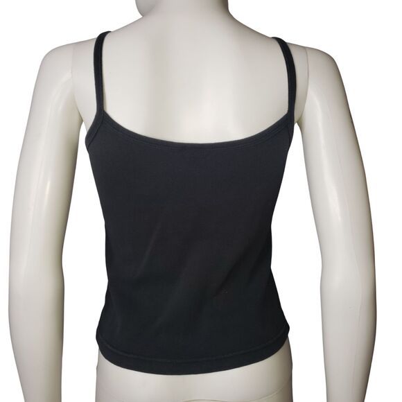 VINTAGE 90's Black Tank Top Flirt Lips Graphic Womens Size Medium - Picture 2 of 6